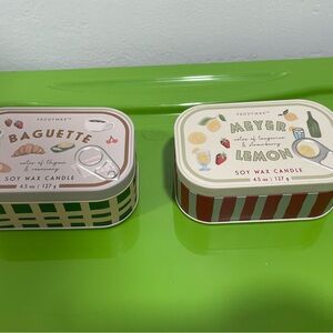 🚫🚫SOLD🚫🚫Baguette and Meyer Lemon Soy Wax Candle Set